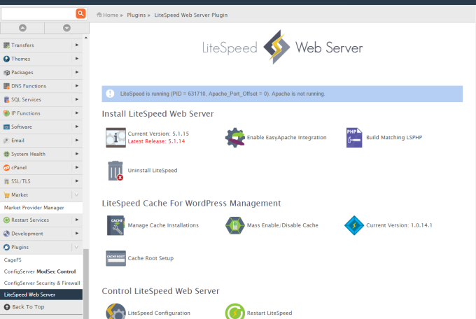 Guide to Setting up WHM + LiteSpeed