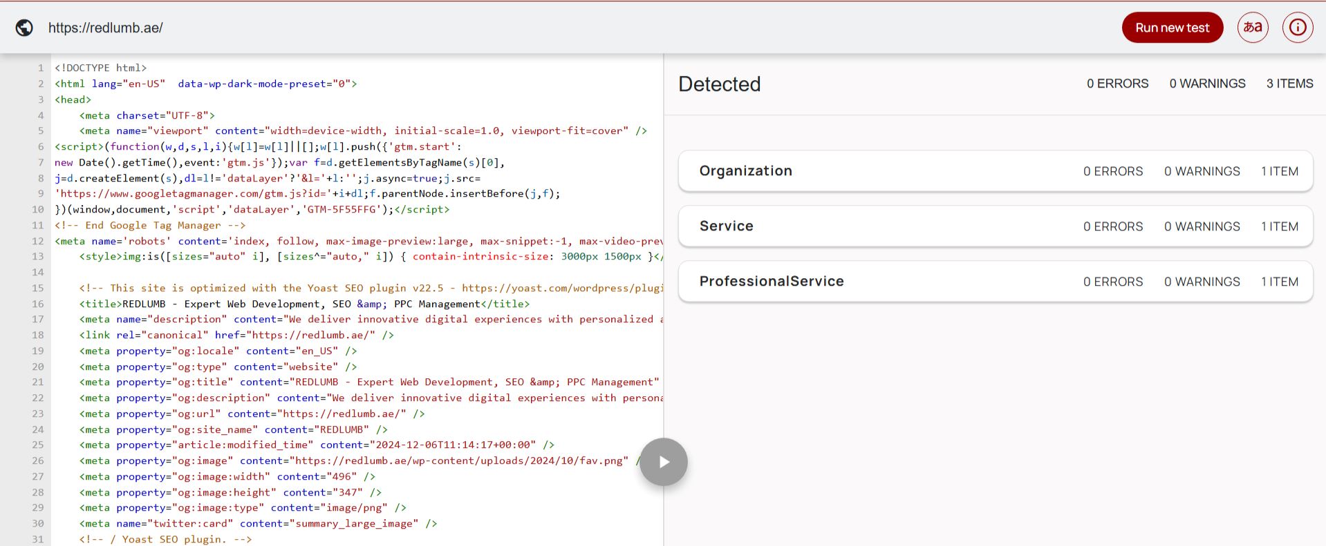 Schema Markup Validator