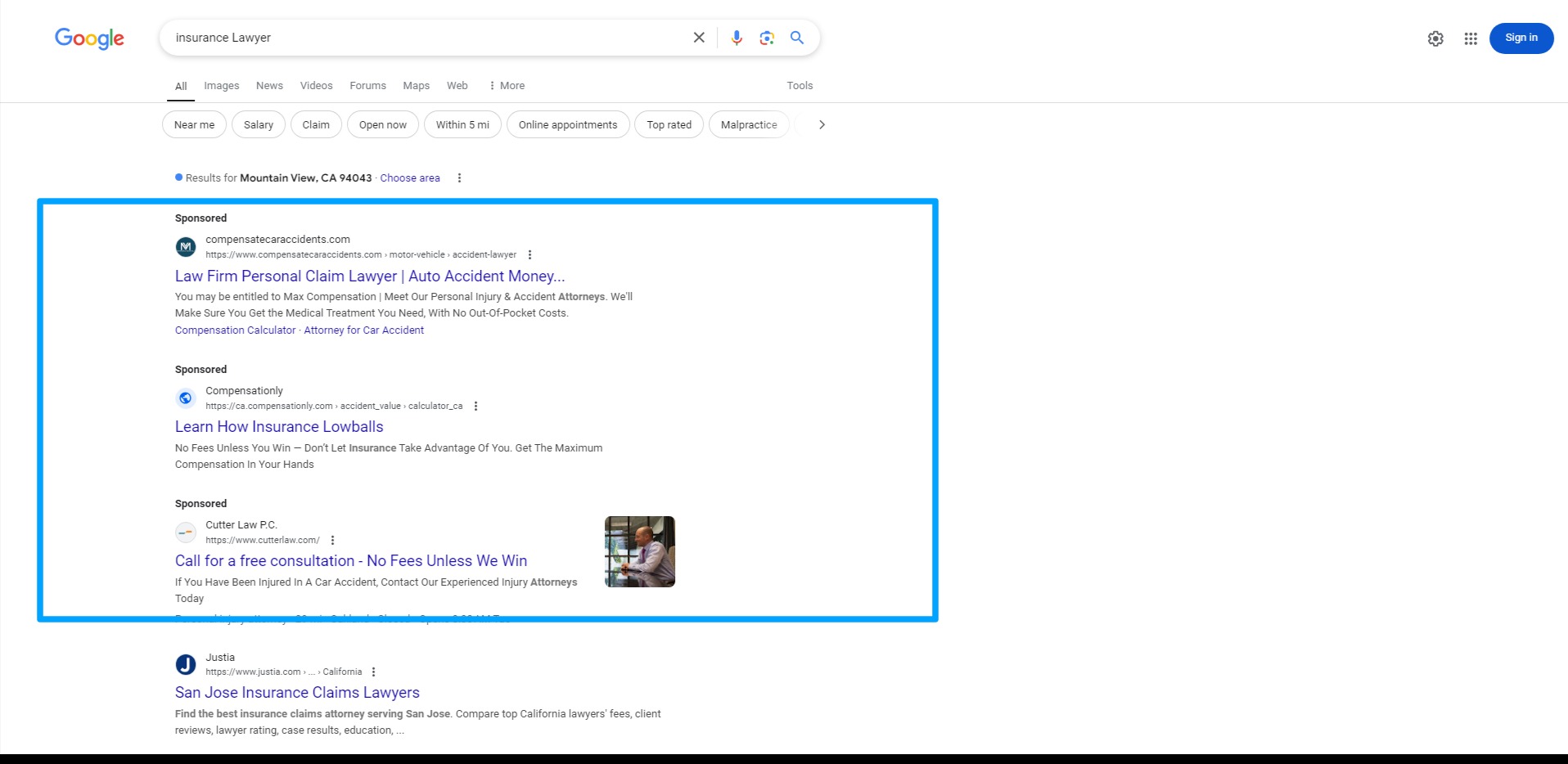 An Example of PPC Advertisement