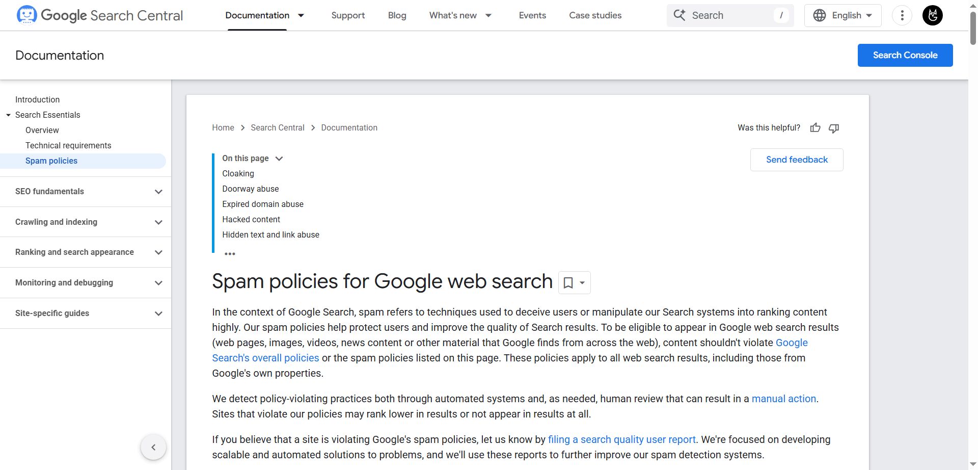 Google Update Policies